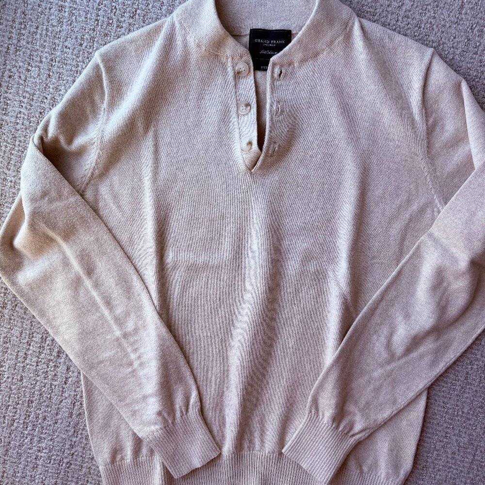 Men's Grand Frank Stockholm Beige Wool Sweater (M)